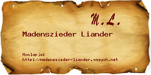 Madenszieder Liander névjegykártya